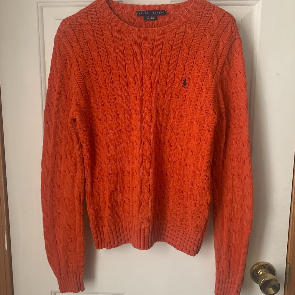 Ralph Lauren Orange Sweater- LARGE